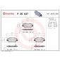 P30047 Brembo Колодки тормозные дисковые зад