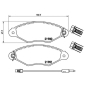 P68042 Brembo Комплект тормозных колодок