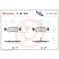 P24044 BREMBO Комплект тормозных колодок