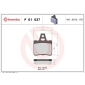 P61037 BREMBO Комплект тормозных колодок
