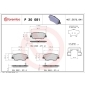 P30081 Brembo КОЛОДКИ ТОРМОЗНЫЕ К-Т, HYUNDAI