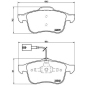 P23103 Brembo Комплект тормозных колодок