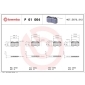 P61064 BREMBO Комплект тормозных колодок