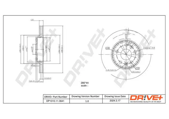Drive+ DP1010110641 Тормозной диск