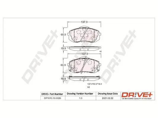 DP1010.10.0026 Комплект тормозных колодок,