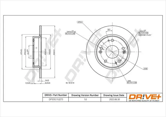 DP1010.11.0273 Тормозной диск
