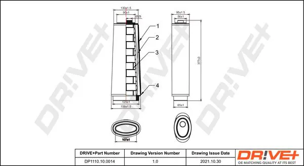 Drive+ DP1110100014 Воздушный фильтр
