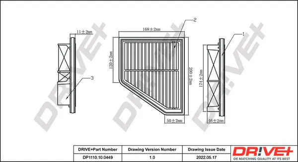 Drive+ DP1110100449 Воздушный фильтр
