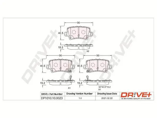 DP1010.10.0023 Комплект тормозных колодок,