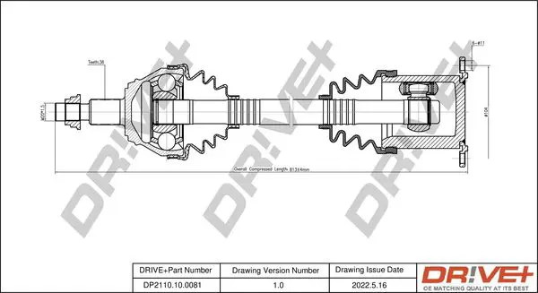 Drive+ DP2110100081 Приводной вал