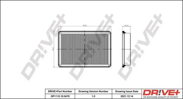 Drive+ DP1110100476 Воздушный фильтр
