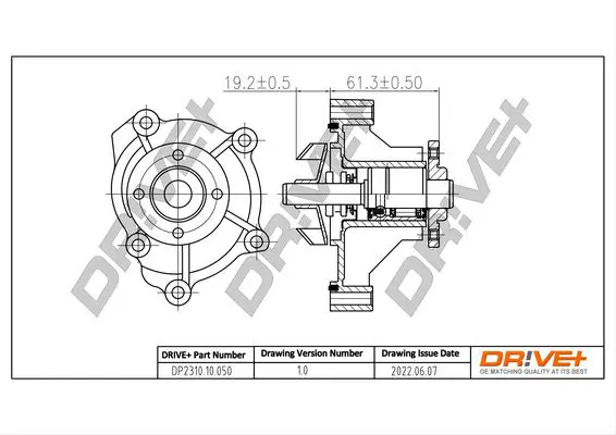 Drive+ DP231010050 Водяной насос, охлаждение