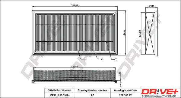 Drive+ DP1110100579 Воздушный фильтр