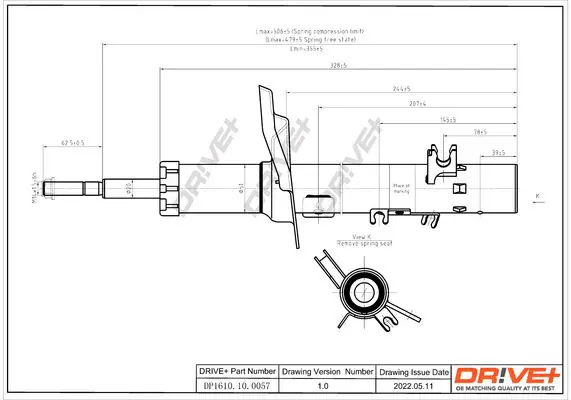Drive+ DP1610100057 Амортизатор
