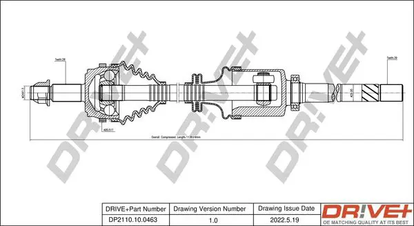 Drive+ DP2110100463 Приводной вал