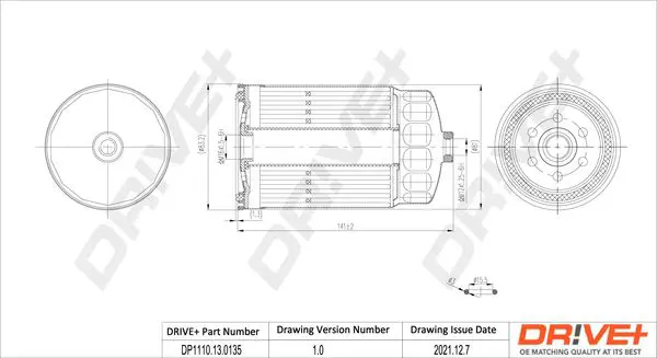Drive+ DP1110130135 Топливный фильтр