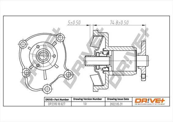 DP2310.10.027 Water Pump, engine cooling