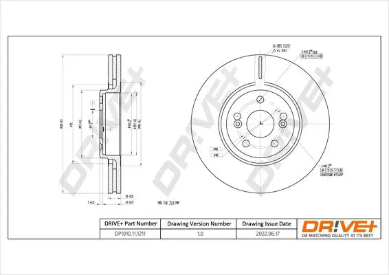 Drive+ DP1010111211 Тормозной диск