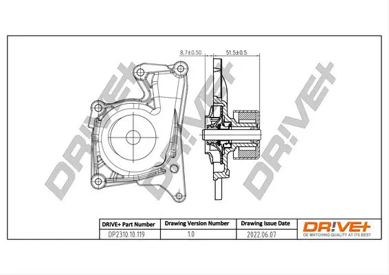 Drive+ DP231010119 Водяной насос, охлаждение