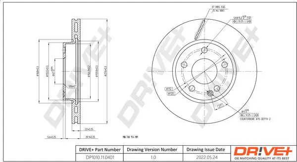 Drive+ DP1010110401 Тормозной диск