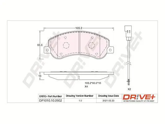 Drive+ DP1010100902 Комплект тормозных колодок,