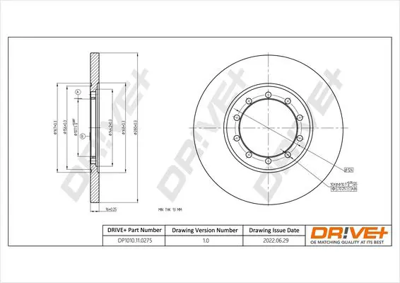 DP1010.11.0275 Тормозной диск