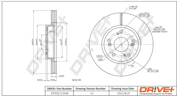 Drive+ DP1010110448 Тормозной диск
