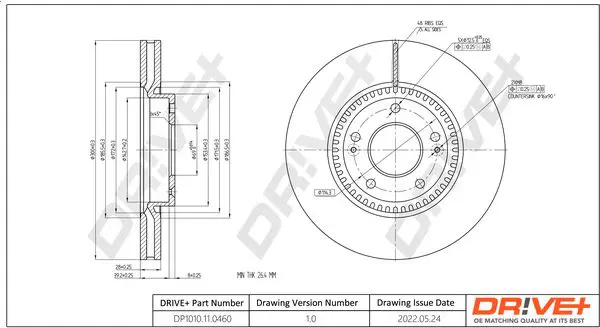 Drive+ DP1010110460 Тормозной диск
