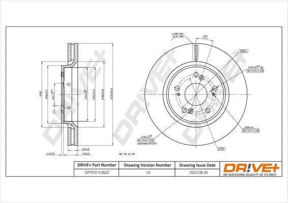 DP1010.11.0627 Тормозной диск