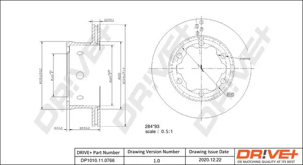 Drive+ DP1010110766 Тормозной диск