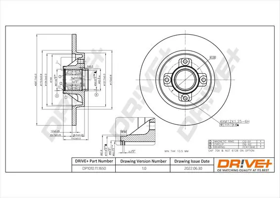 DP1010111650 Тормозной диск