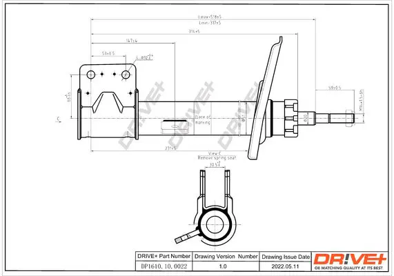 Drive+ DP1610100022 Амортизатор