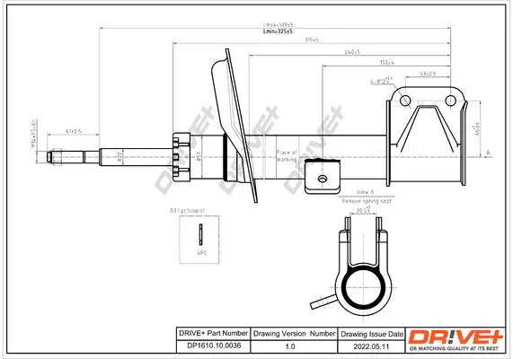 Drive+ DP1610100036 Амортизатор