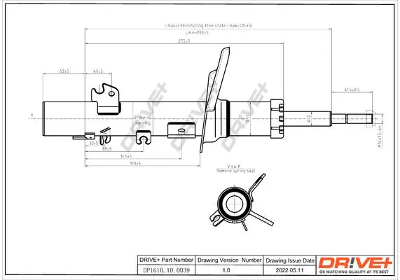 Drive+ DP1610100039 Амортизатор