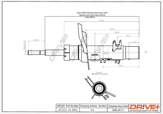 Drive+ DP1610100062 Амортизатор