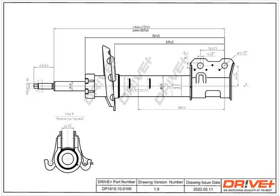 Drive+ DP1610100109 Амортизатор