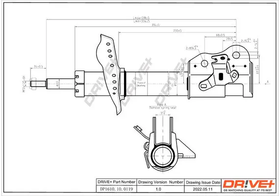Drive+ DP1610100119 Амортизатор