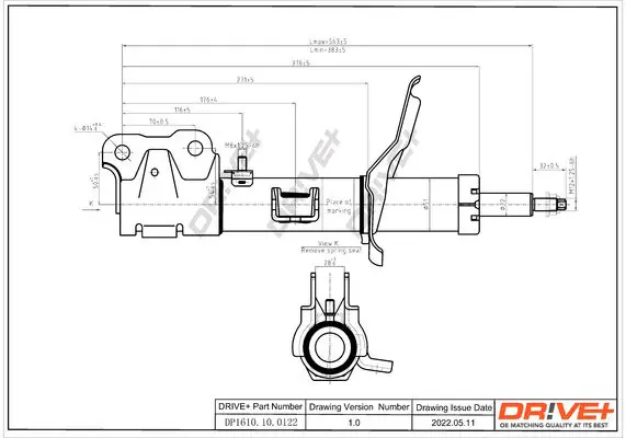 Drive+ DP1610100122 Амортизатор