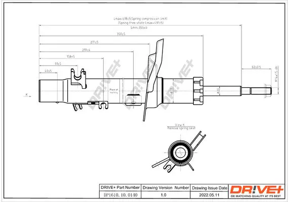 Drive+ DP1610100140 Амортизатор