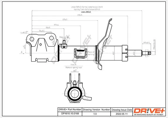 Drive+ DP1610100168 Амортизатор