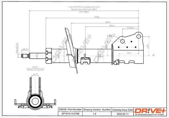 Drive+ DP1610100186 Амортизатор