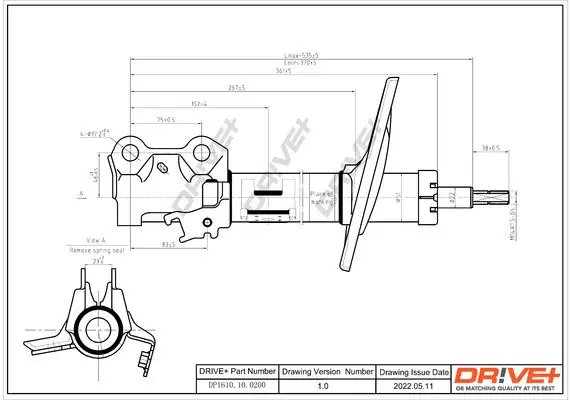 Drive+ DP1610100200 Амортизатор