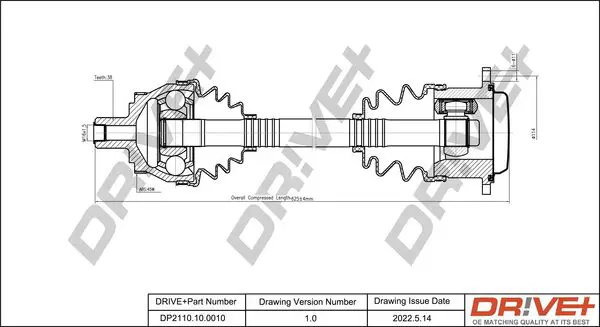 Drive+ DP2110100010 Приводной вал