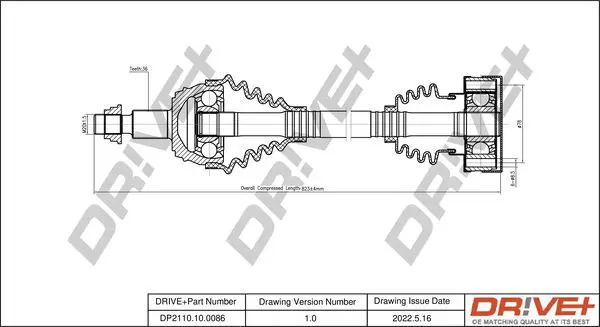 Drive+ DP2110100086 Приводной вал