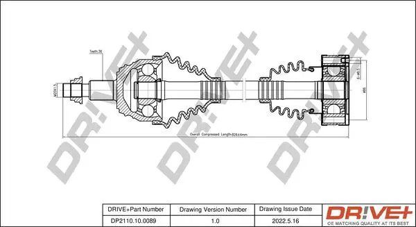 Drive+ DP2110100089 Приводной вал