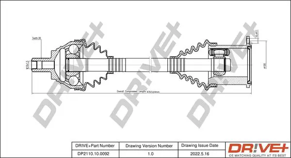 Drive+ DP2110100092 Приводной вал