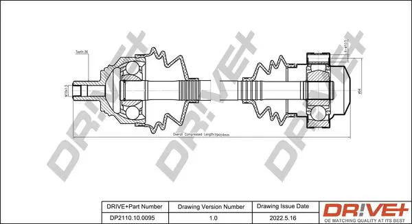 Drive+ DP2110100095 Приводной вал