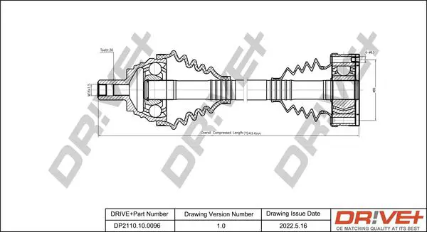 Drive+ DP2110100096 Приводной вал
