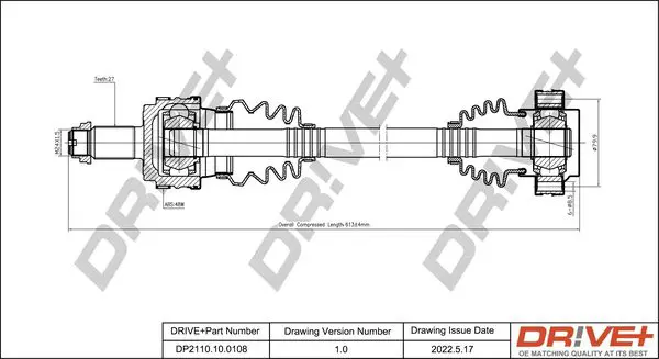 Drive+ DP2110100108 Приводной вал