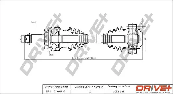 Drive+ DP2110100110 Приводной вал